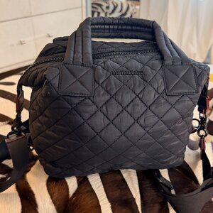 MZ Wallace Small Sutton Bag Black Quilted Nylon